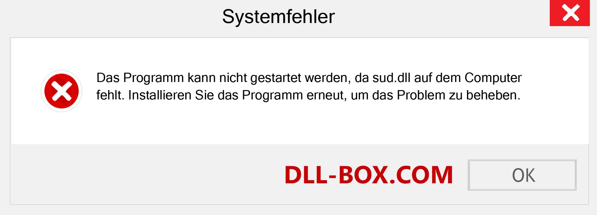 sud.dll-Datei fehlt?. Download für Windows 7, 8, 10 - Fix sud dll Missing Error unter Windows, Fotos, Bildern