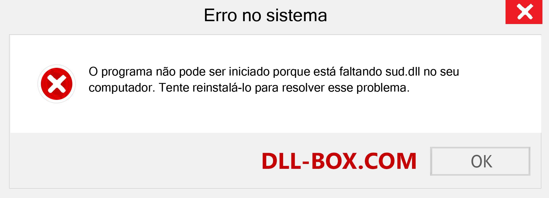 Arquivo sud.dll ausente ?. Download para Windows 7, 8, 10 - Correção de erro ausente sud dll no Windows, fotos, imagens